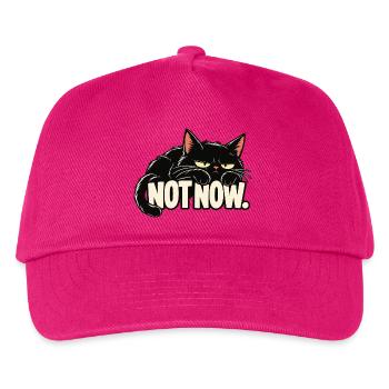 Nicht jetzt, Katze - Kinder Basecap - Fuchsia - Vorne