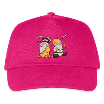 Bienen Humor Bee Happy - Kinder Basecap - Fuchsia - Vorne