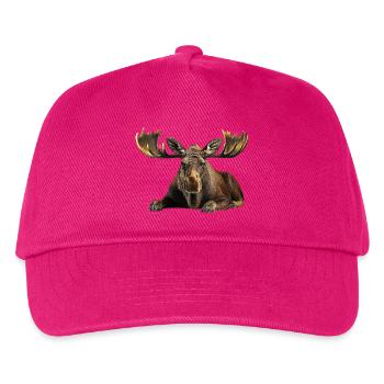 Elch Kuh - Kinder Basecap - Fuchsia - Vorne