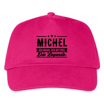 Mann Mythos Legende Michel - Kinder Basecap - Fuchsia - Vorne