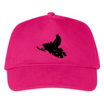 snowmobile snow cross x games racing sport - Kids’ Baseball Cap - fuchsia - Front