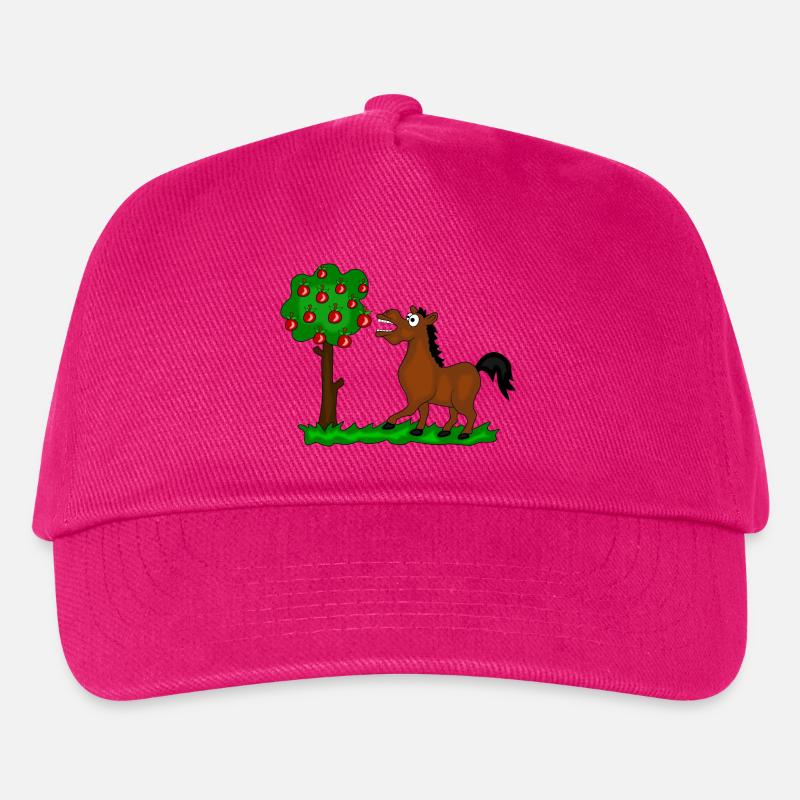 pferd baum - Kinder Basecap - Fuchsia