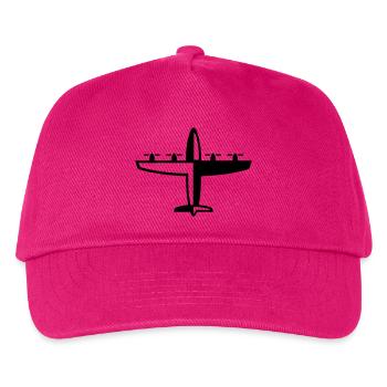Flugzeug - Kinder Basecap - Fuchsia - Vorne