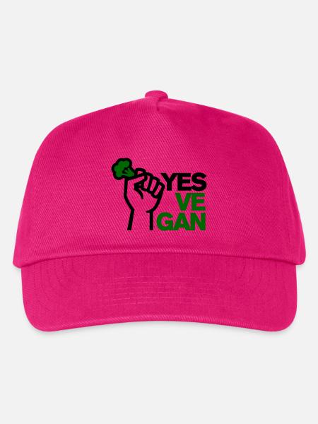 Veganer Vegetarisch Vegan Yes Ve gan Tierliebhaber - Kinder Basecap - Fuchsia