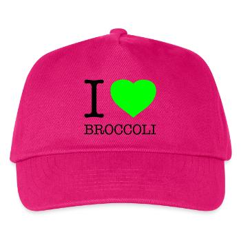 I LOVE BROCCOLI Broccoli Vegetables - Kids’ Baseball Cap - fuchsia - Front