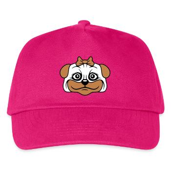 chien carlin fille jolie arc femme femme - Casquette de baseball Enfant - fuchsia - Devant
