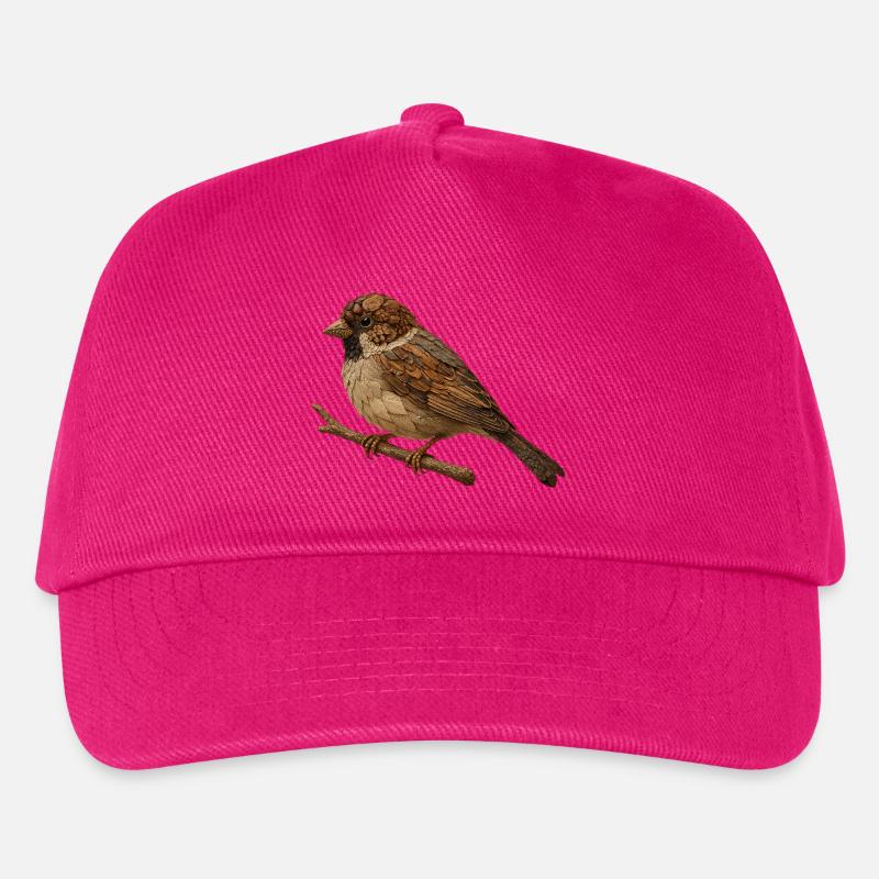 Spatz im Naturlook - Kinder Basecap - Fuchsia