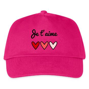 ICH LIEBE DICH. VALENTINSTAG. HERZ. LIEBE. LIEBE - Kinder Basecap - Fuchsia - Vorne