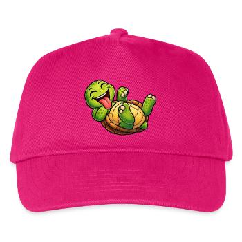 Verspielte Schildkröte  - Kinder Basecap - Fuchsia - Vorne