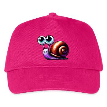 Schnecke - Kinder Basecap - Fuchsia - Vorne