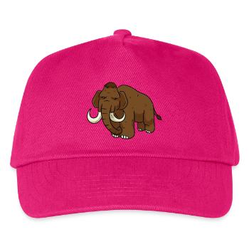 Mammut Eiszeittiere Eiszeit Steinzeit - Kinder Basecap - Fuchsia - Vorne