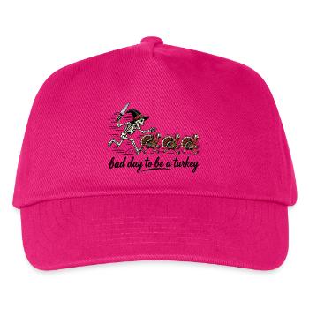 Schlechter Tag, um ein Truthahn zu sein Lustiges Thanksgiving-Hallowee - Kinder Basecap - Fuchsia - Vorne