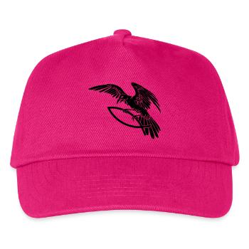 Rabe mit Fisch 02 (C1) - Kinder Basecap - Fuchsia - Vorne