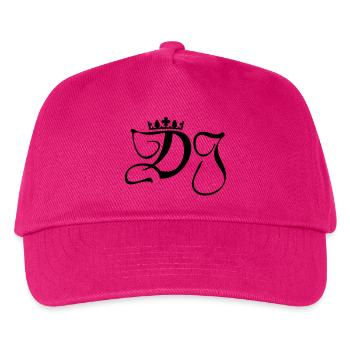 DJ-disc jockey monogram with crown - Kids’ Baseball Cap - fuchsia - Front