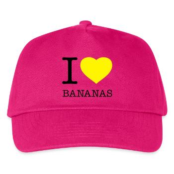 I LOVE BANANAS Banana - Kids’ Baseball Cap - fuchsia - Front