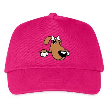 chien derrière le mur jolie dame arc femelle - Casquette de baseball Enfant - fuchsia - Devant