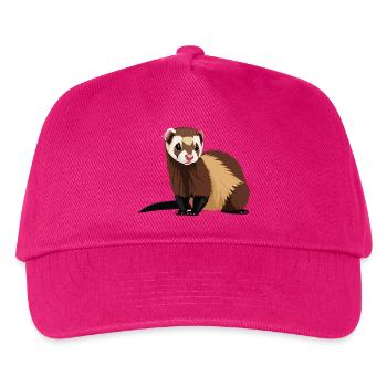Schönes Frettchen für Tierfreunde - Kinder Basecap - Fuchsia - Vorne