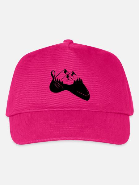 Kletterschuh trifft Berg – Climb & Nature - Kinder Basecap - Fuchsia