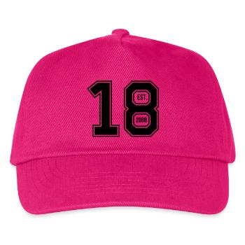 ACHTZEHN - EST. 2008 - Kinder Basecap - Fuchsia - Vorne