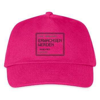 Neue Nebenquest Erwachsen werden - Pixel Retro - Kinder Basecap - Fuchsia - Vorne
