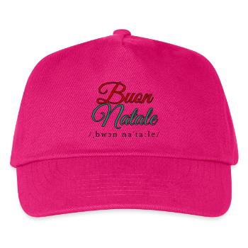 Buon Natale Frohe Weihnachten auf Italienisch - Kinder Basecap - Fuchsia - Vorne