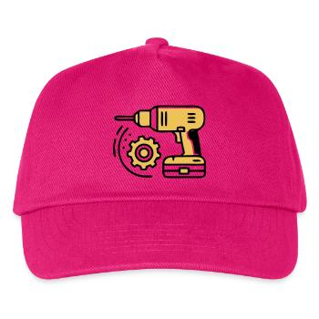 Akkuschrauber Werkzeug Icon - Kinder Basecap - Fuchsia - Vorne