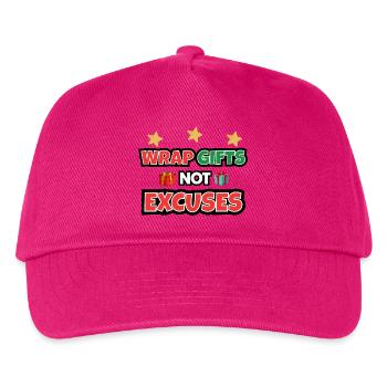 Geschenke einpacken, keine Ausreden - Kinder Basecap - Fuchsia - Vorne