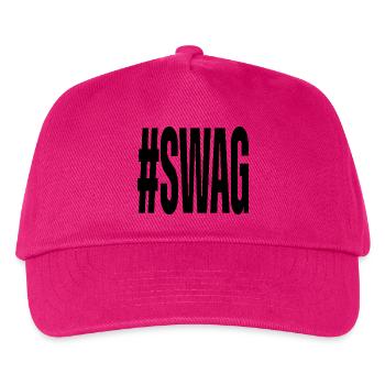 Hashtag Swag Männer und Frauen Lustig - Kinder Basecap - Fuchsia - Vorne