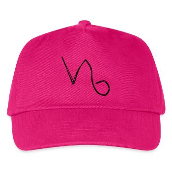 Sternzeichen Steinbock handgezeichnet - Kinder Basecap - Fuchsia - Vorne