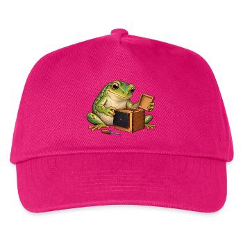 Frosch baut eine Lochkamera - Kinder Basecap - Fuchsia - Vorne