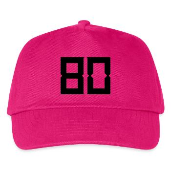 80. 80 YEARS. 80TH ANNIVERSARY. BIRTHDAY 80 YEARS. - Kids’ Baseball Cap - fuchsia - Front