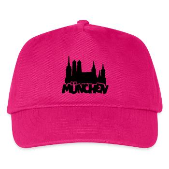 München Skyline - Kinder Basecap - Fuchsia - Vorne