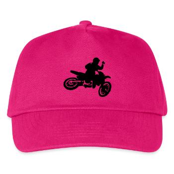 Motocross Bike Whip - Kids’ Baseball Cap - fuchsia - Front