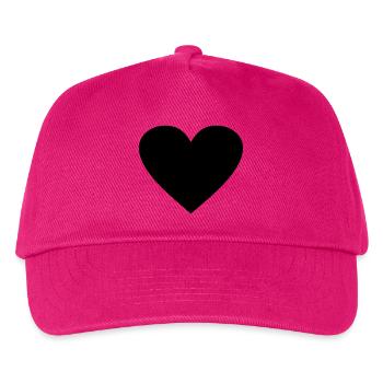 Cœur noir Awesomeelement - Casquette de baseball Enfant - fuchsia - Devant
