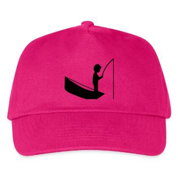 Eine Junge mit einer Angel - Kinder Basecap - Fuchsia - Vorne
