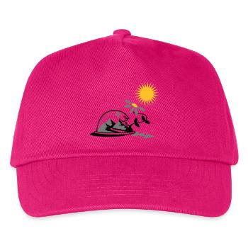 Boule à neige avec tournesol et soleil - Casquette de baseball Enfant - fuchsia - Devant