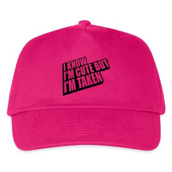 cute but taken quote - Kids’ Baseball Cap - fuchsia - Front