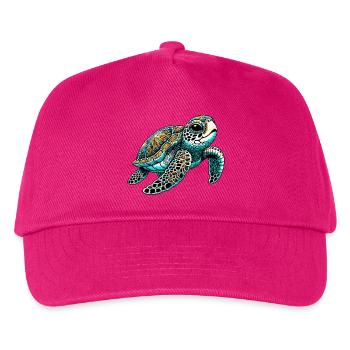 Turtle - Kids’ Baseball Cap - fuchsia - Front