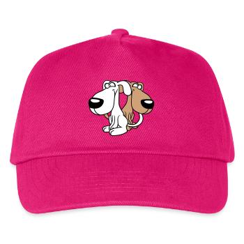2 Dog Friends Team Crazy Funny Crew Brothers - Kids’ Baseball Cap - fuchsia - Front