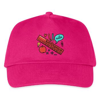 Kindergarten Rules - Kids’ Baseball Cap - fuchsia - Front