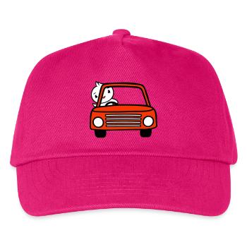 Ente winkt Autofahrer Auto schnell fahren Fahrzeug - Kinder Basecap - Fuchsia - Vorne