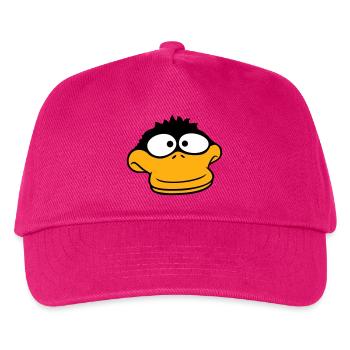 Duck looks funny goofy anxious confused comic - Kids’ Baseball Cap - fuchsia - Front