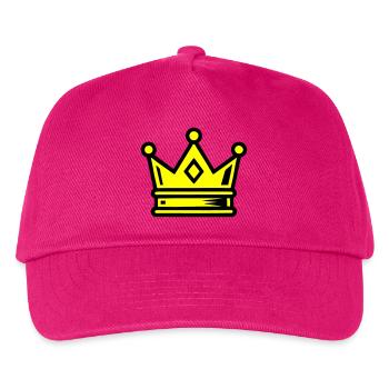 Krone Symbol - Kinder Basecap - Fuchsia - Vorne