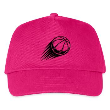 Basketball Bewegung Schwarz Symbol - Kinder Basecap - Fuchsia - Vorne