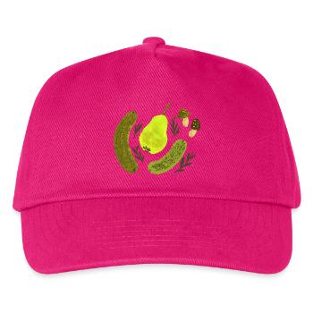 Garden Fruits Still Life Collage - Kids’ Baseball Cap - fuchsia - Front