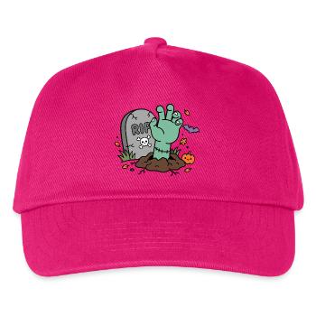 Zombie-Hand taucht aus dem Grab zu Halloween auf - Kinder Basecap - Fuchsia - Vorne