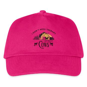 Rustikale gelbe Scheunenkuhherde - Kinder Basecap - Fuchsia - Vorne