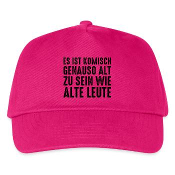 Es ist komisch genauso alt zu sein wie alte Leute - Kinder Basecap - Fuchsia - Vorne