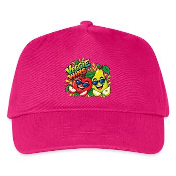 Veggie Wins Apfel Birne - Kinder Basecap - Fuchsia - Vorne