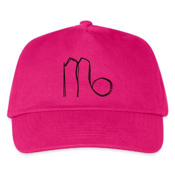 Sternzeichen Jungfrau handgezeichnet - Kinder Basecap - Fuchsia - Vorne